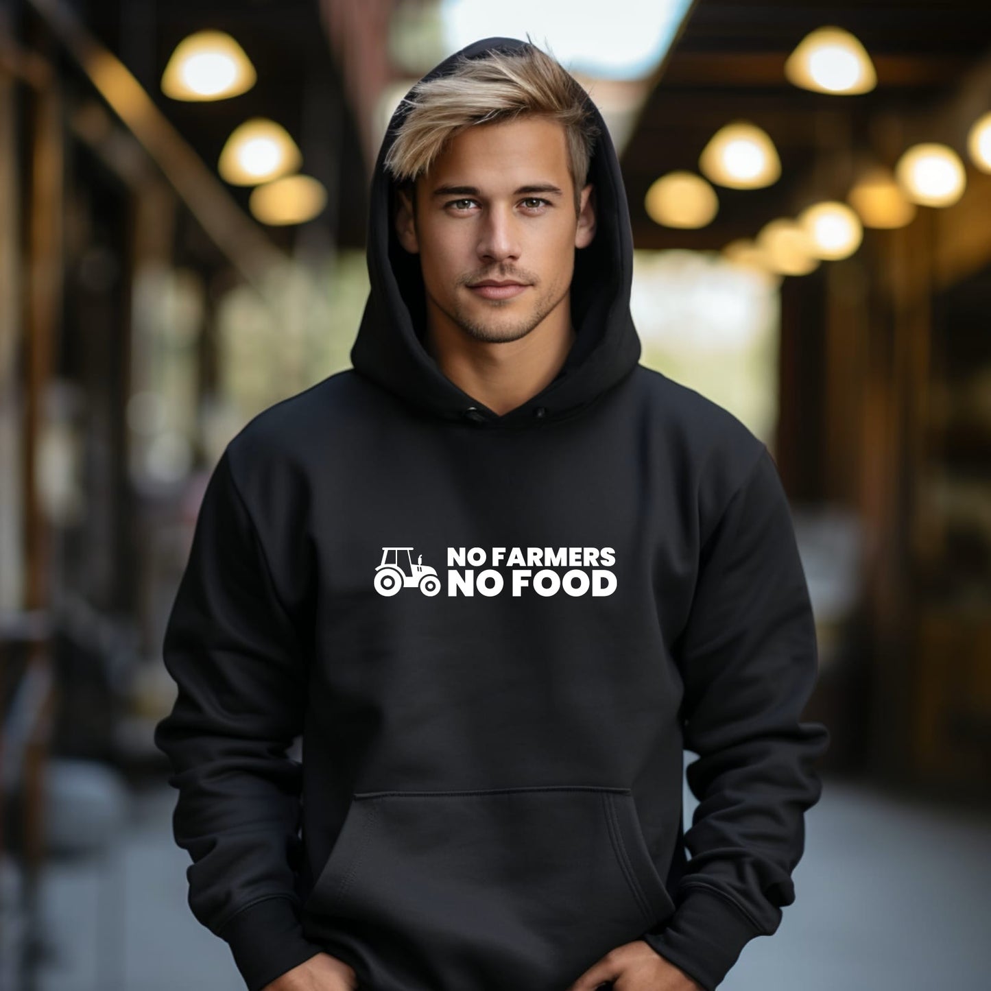 No Farmers No Food Hooded Sweatshirt