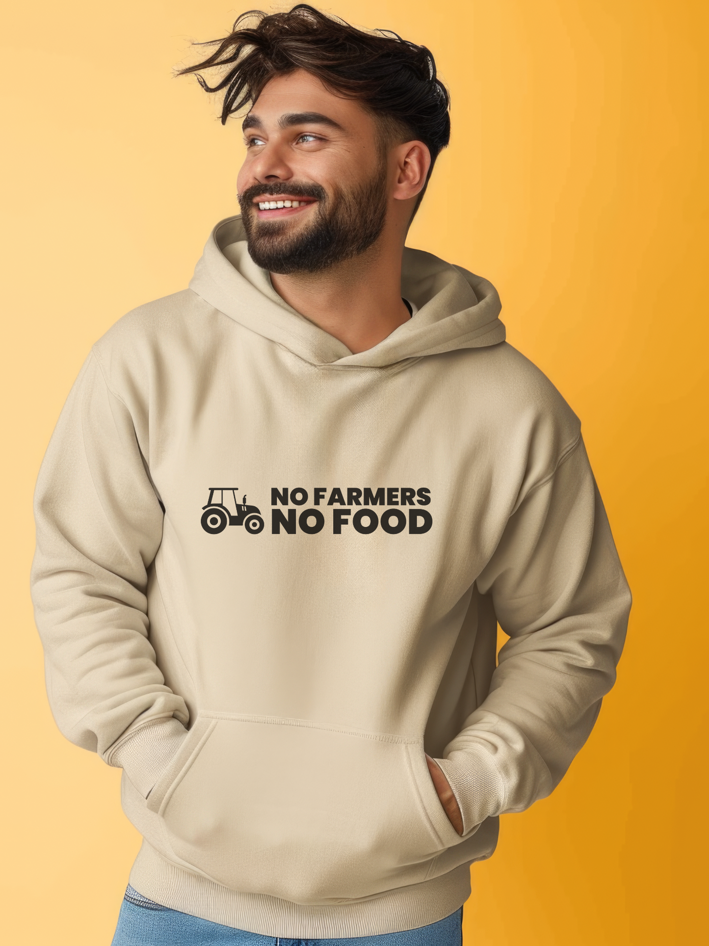No Farmers No Food Hooded Sweatshirt
